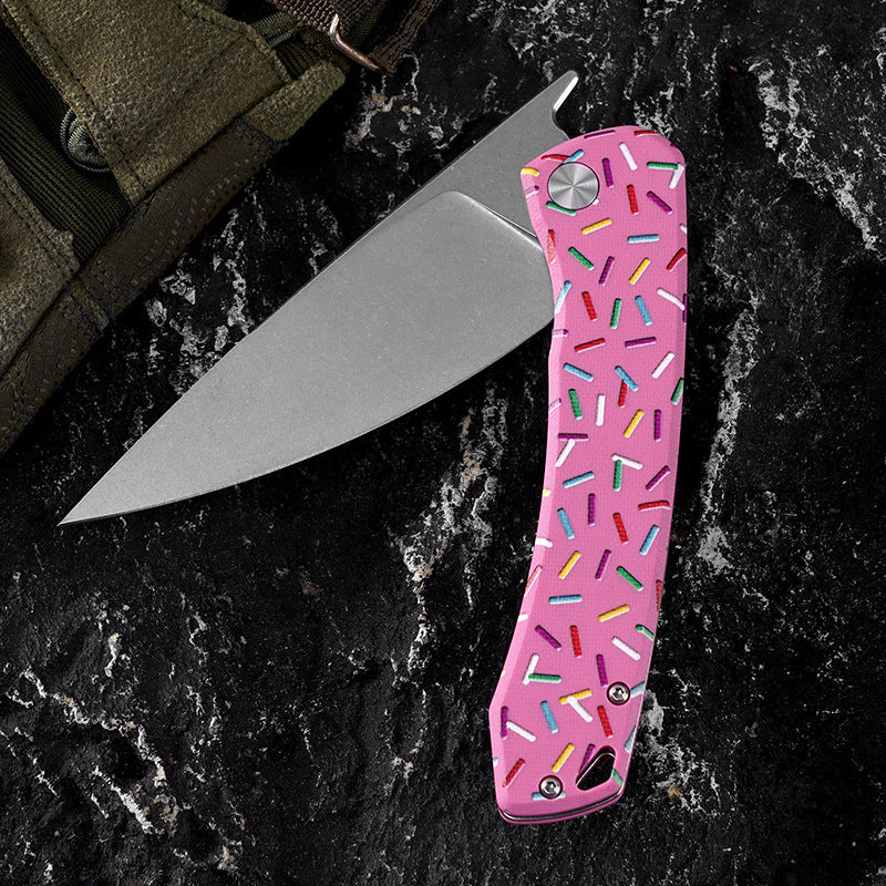 G10 Handle Folding Knife Sharp Outdoor Multifunctional Portable