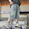 New Summer Teen Boys Shorts Jeans Fashion Letter Print Short Denim Pants For 5-14 Years Kids Children Trousers