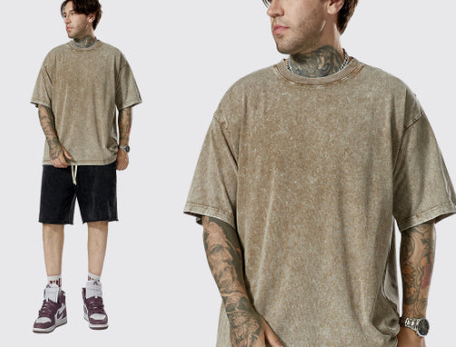 Men's Summer Retro Streetwear Loose Short-Sleeve