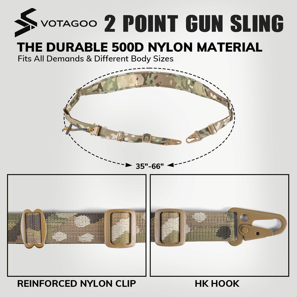 VOTAGOO® Quick Adjust Gun Sling with HK Hook