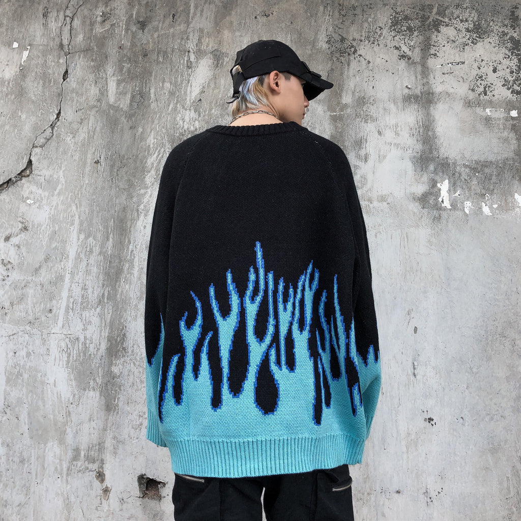 Thick embroidered hip-hop couple sweater
