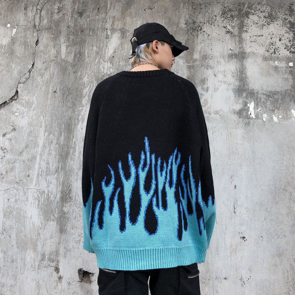 Thick embroidered hip-hop couple sweater