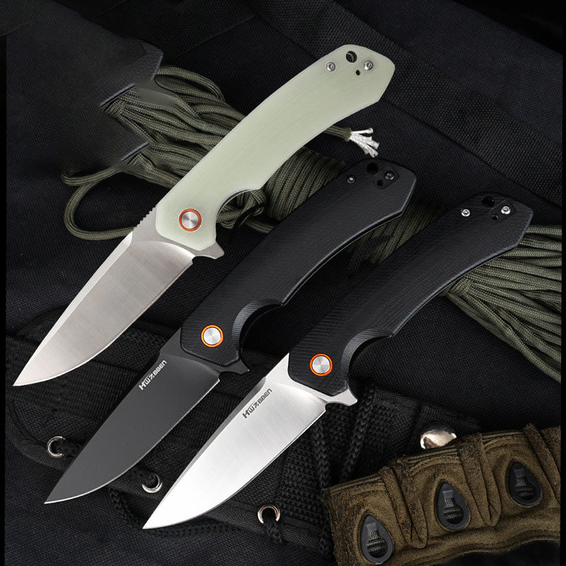 Folding Outdoor Wilderness Tool G10 Handle Bearing Folding Knife