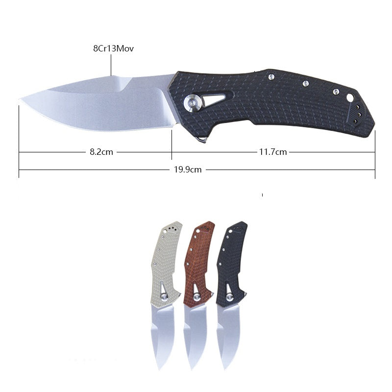 High-quality Sharp Wooden Handle Multi-function Folding Knife