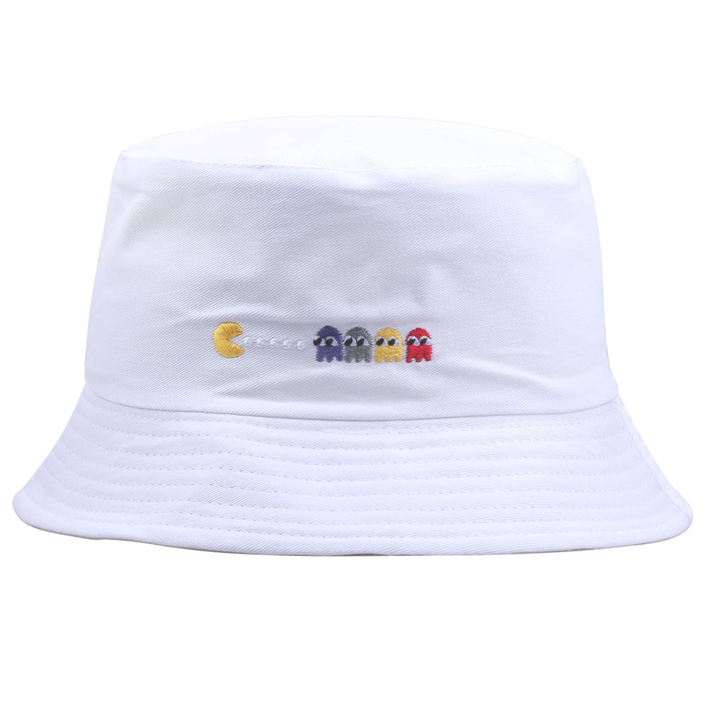 Cartoon embroidered pot hat peas fisherman hat
