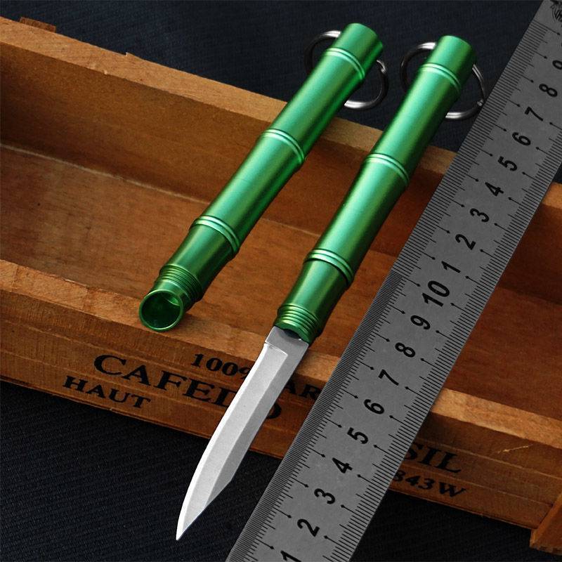 Green Bamboo Portable Outdoor Self-defense Folding Knife