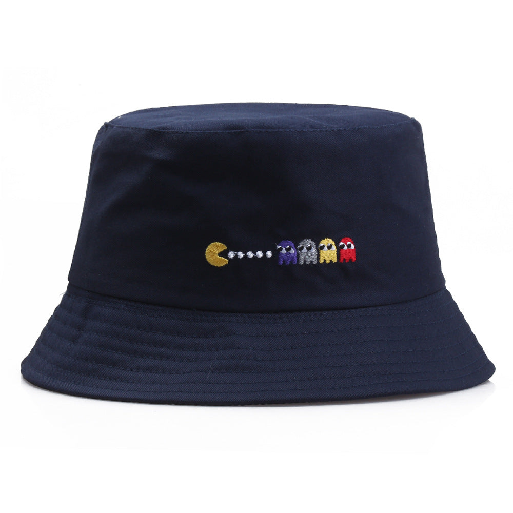 Cartoon embroidered pot hat peas fisherman hat