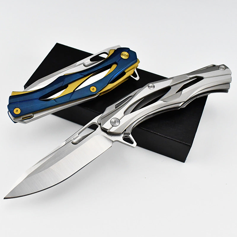 Color Titanium Self-defense Outdoor Carry Folding Knife