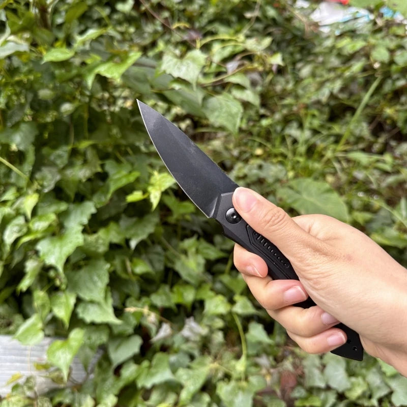 KS 7800 Blk Launch 6 Pocket Knife 3.75" Blade D2 Steel Treated Aluminum Handle Outdoor Tactical EDC Hunting Knife Men's Gift