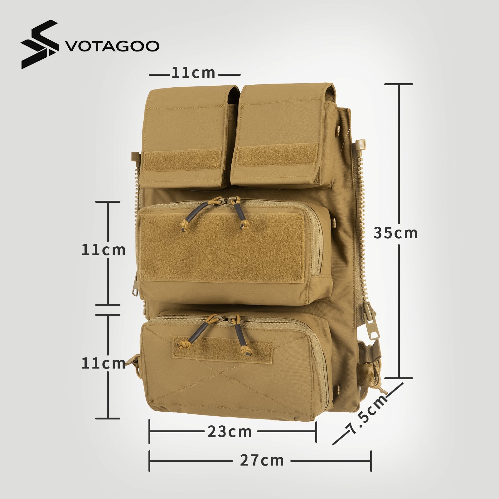 VOTAGOO® Pouch Zip on Panel-1