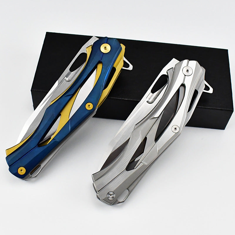 Color Titanium Self-defense Outdoor Carry Folding Knife
