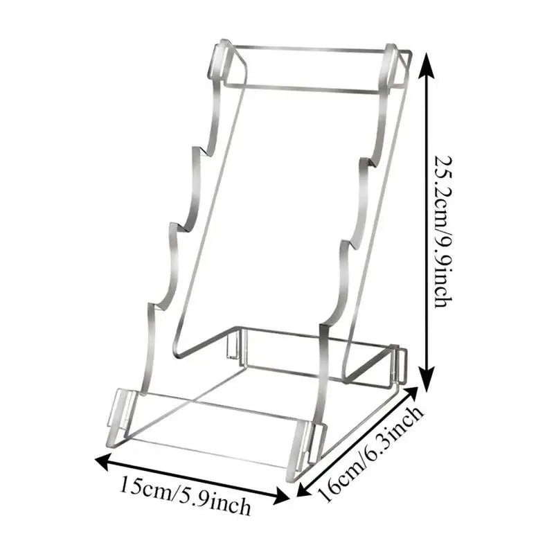 1pc Acrylic Knife Display Stands Pocket Knives Holder 3 Tier Clear Acrylic Hunting Survival Knife Folding Knife Display Rack