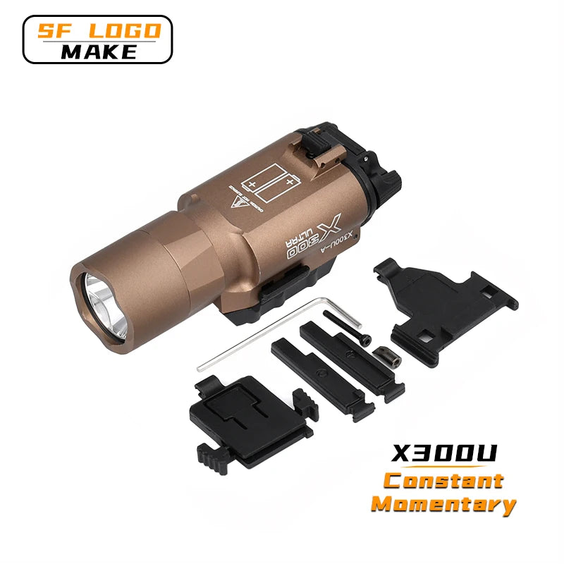 Surefir X300 X300U Ultra X300V XH35 Metal Strobe LED Light Fit 20mm Rail Hanging Hunting Flashlight Airsoft Tactical Pistol gun