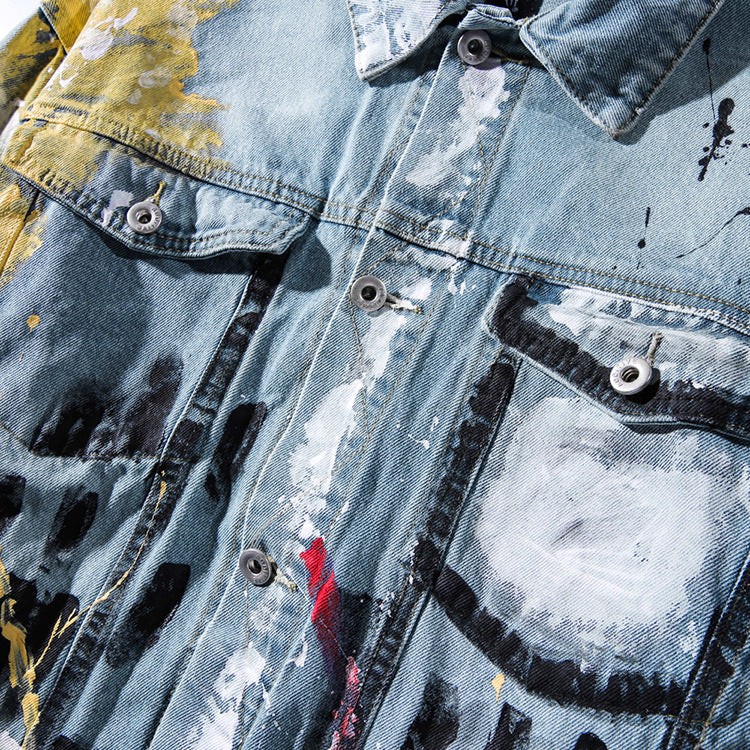 Graffiti trend high street men's coat