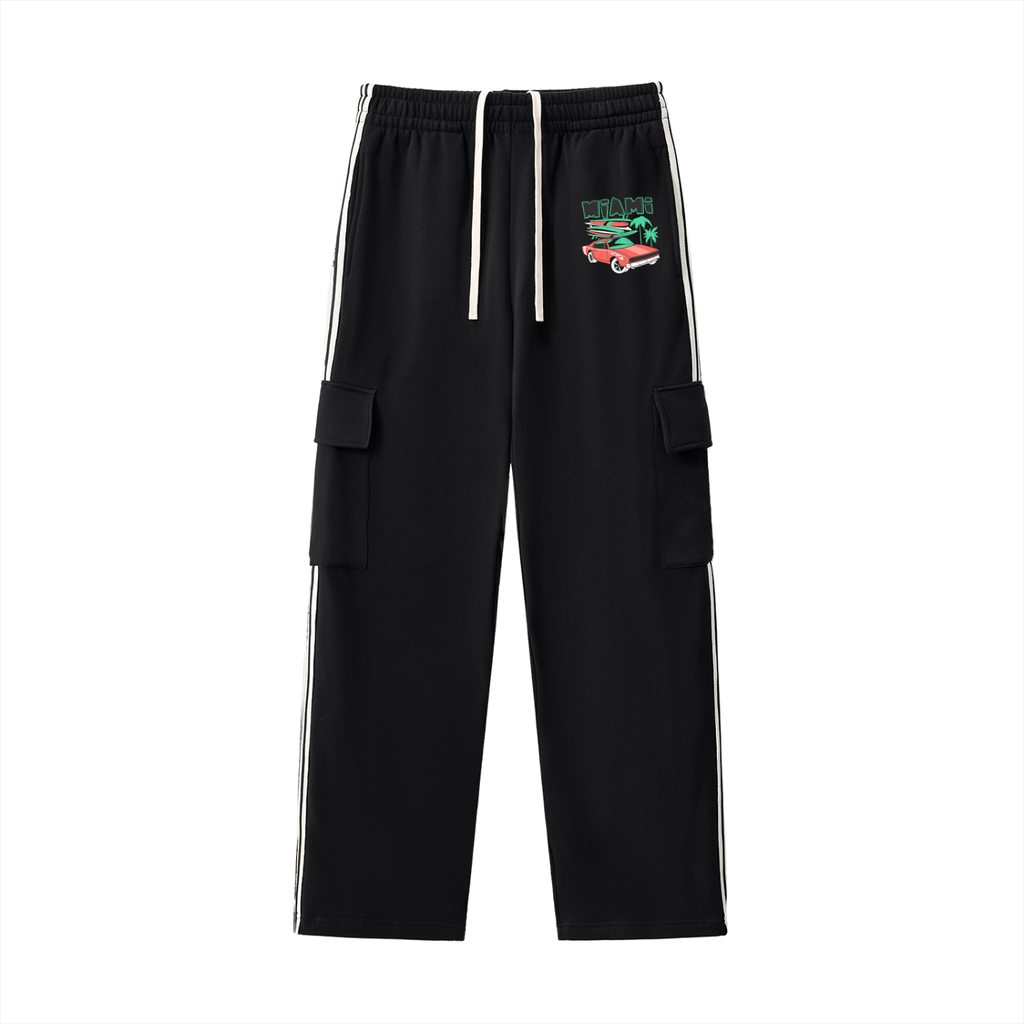 Side Stripe Straight-Leg Pants
