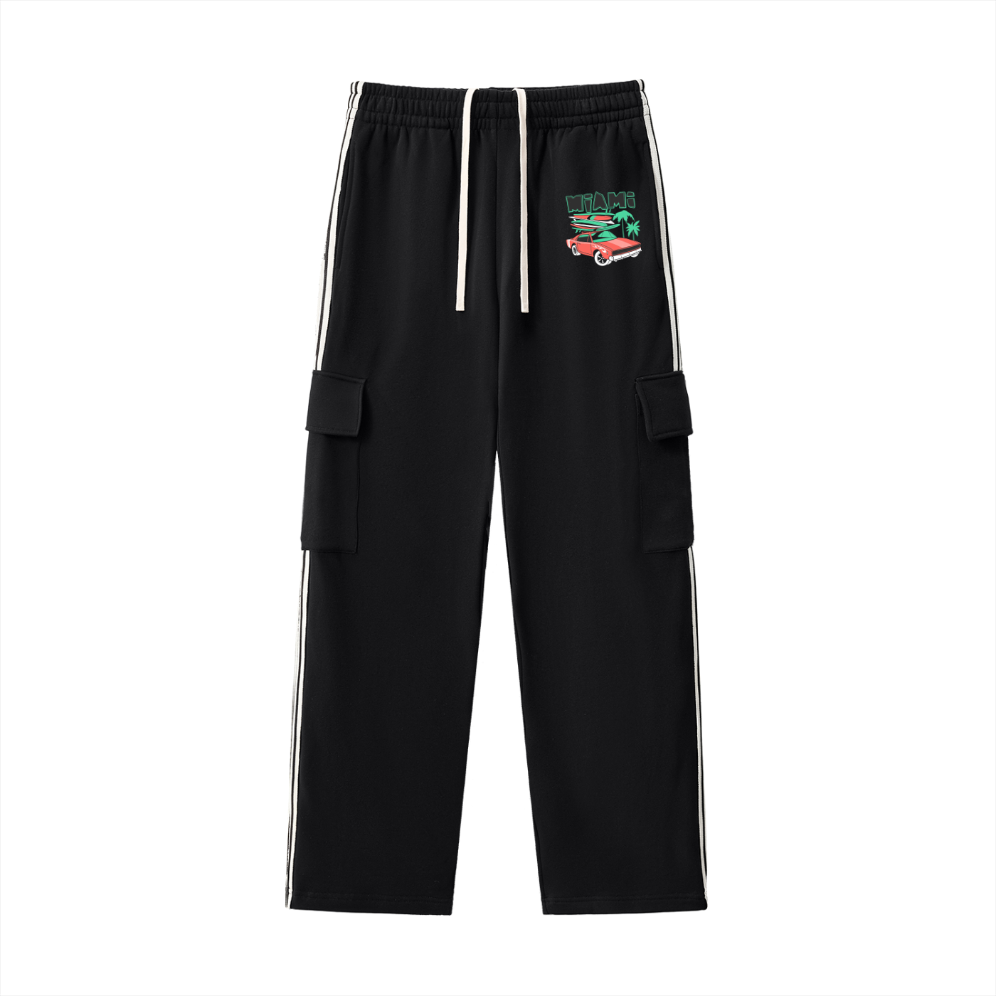 Side Stripe Straight-Leg Pants
