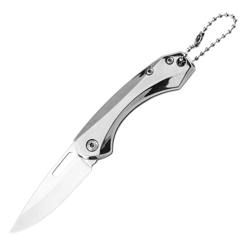 Lightweight Mini Titanium Folding Knife on Keychain for Outdoor Hunting, Camping, and Fishing - Perfect EDC Gift for Men