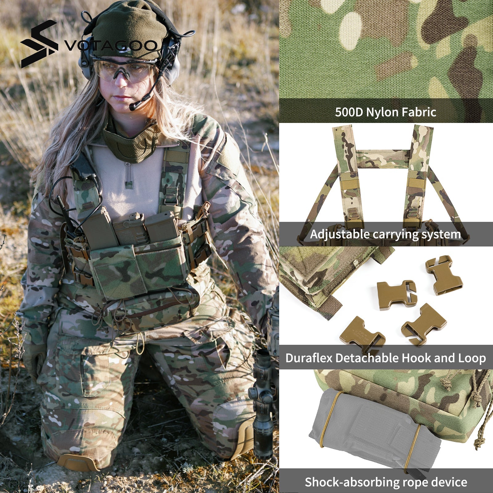 VOTAGOO® 500D Nylon Chest Rig