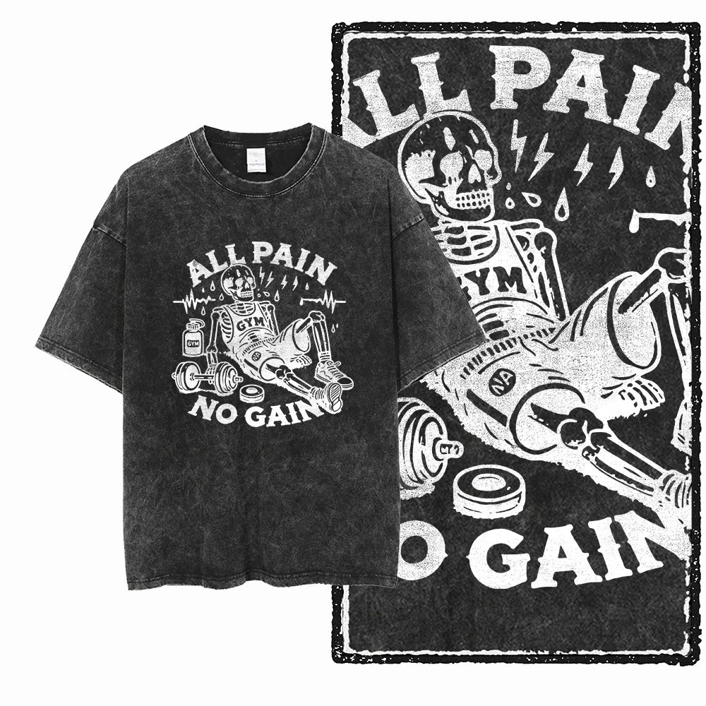 YG BODY BUILDING  Printed Cotton Acid Washed Graphic Unisex T Shirt Cool CROSSFIT Streetwear Men Tshirts Big Size Tee for men