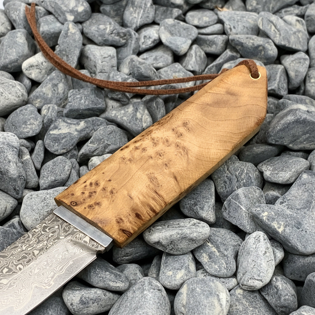 Damascus VG10 Short Knife – Outdoor EDC Camping Knife