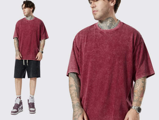 Men's Summer Retro Streetwear Loose Short-Sleeve