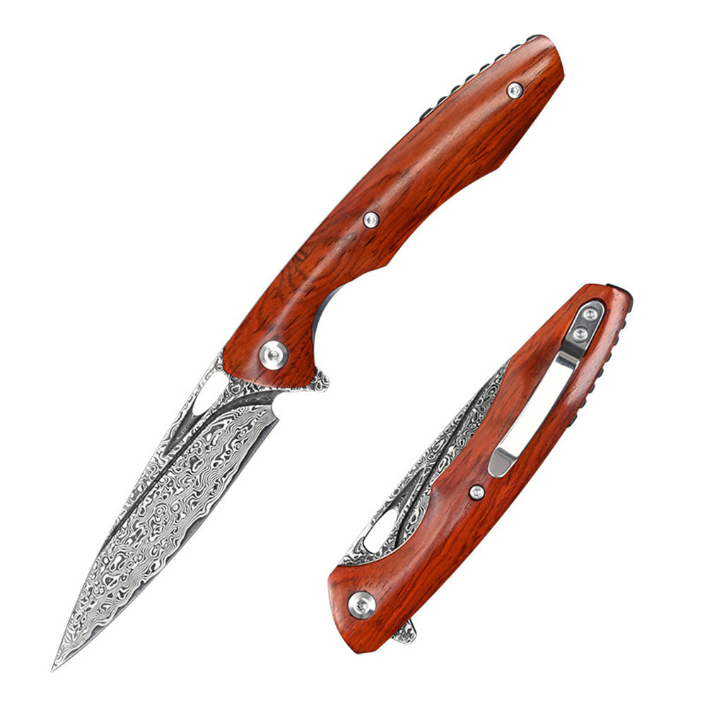 High Hardness VG10 Damascus Steel Self-defense Folding Knife