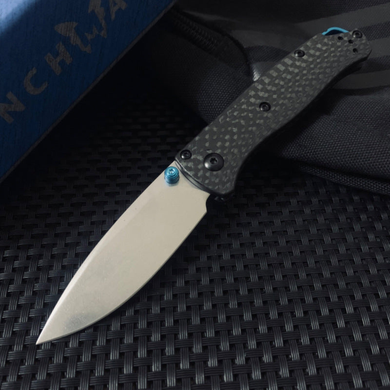 Cross-border Butterfly 535533 High-end Carbon Fiber Handle Folding Knife Outdoor Survival Portable Utility Knife Fishing Knife