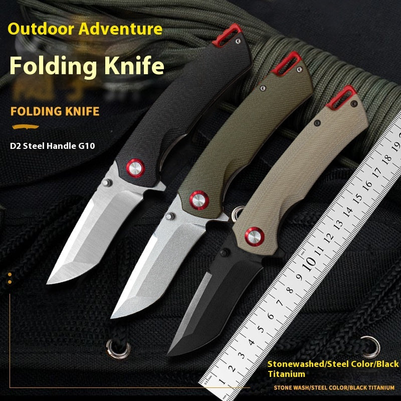 High Hardness D2 Steel G10 Handle Stainless Steel Folding Knife