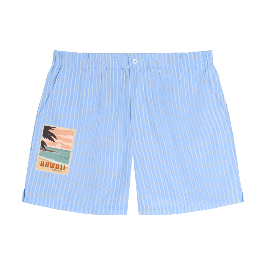 Striped Elastic Waist Shorts