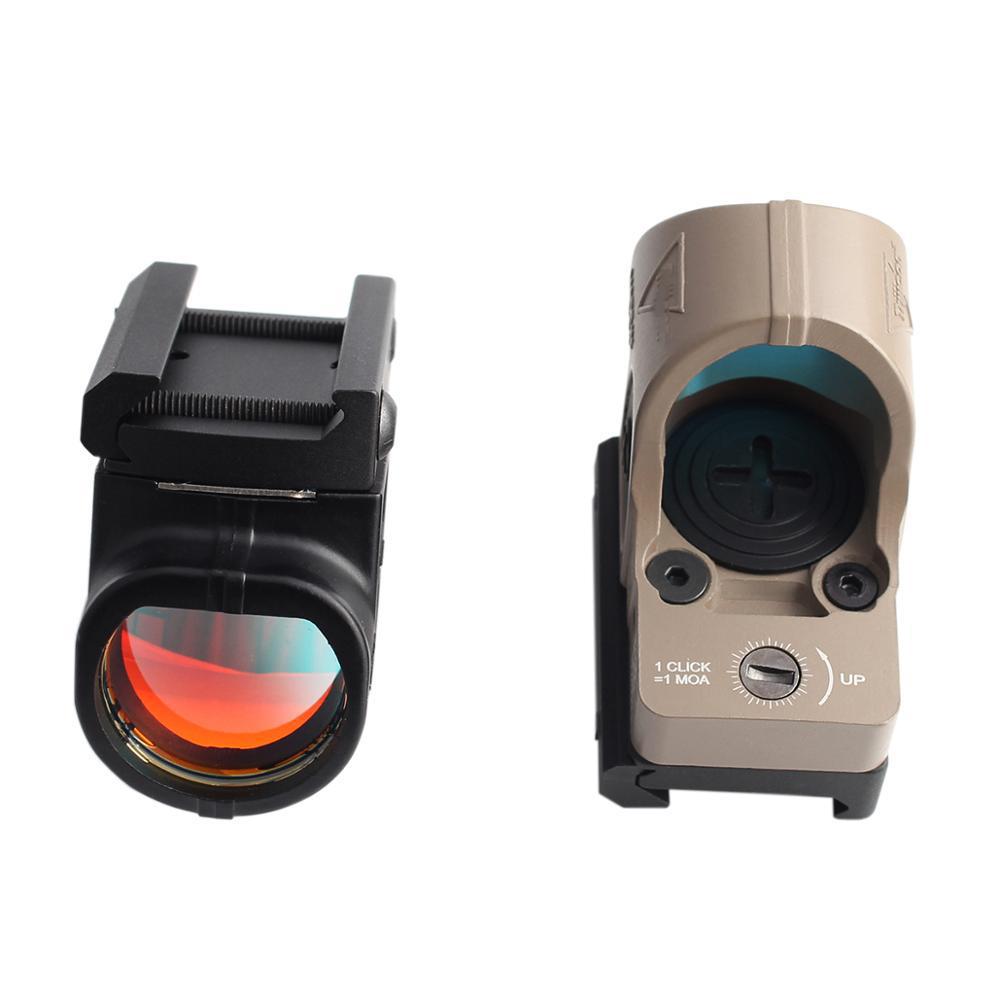 Invisible red dot holographic sight in the iris