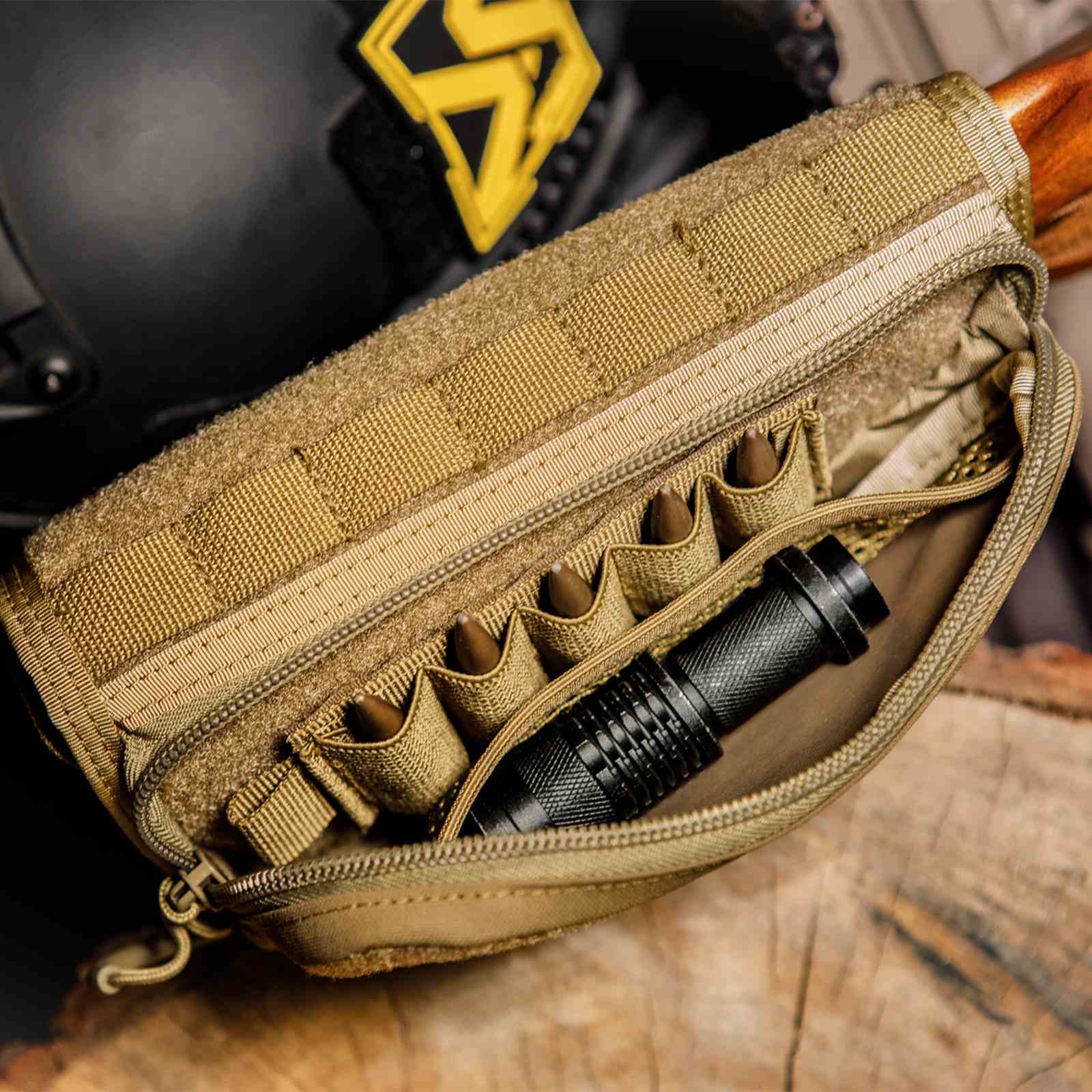 Tactical Gunstock Pouch Buttstock Shotgun Rifle Shell Holder