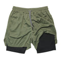 Men's Double-Layer Quick-Drying Breathable Sports Shorts With Pockets