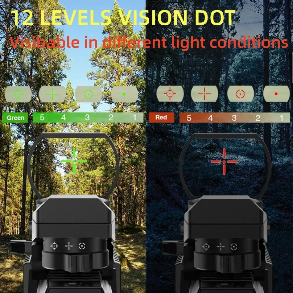 Tactics HD101 HD103 1X40 Red Dot Sight Hunting Scope Red/Green Reflex Holographic Dot Sight 4 Reticle Scope 11mm/20mm