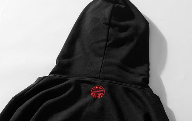 Embroidered hooded sweater
