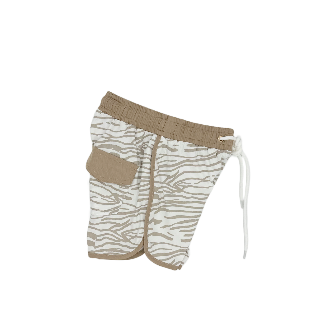 Boys Swim Shorts – Desert Zebra