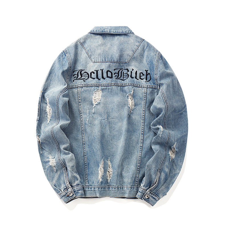 Loose-embroidered jeans