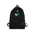 Vintage girl embroidered thread canvas backpack