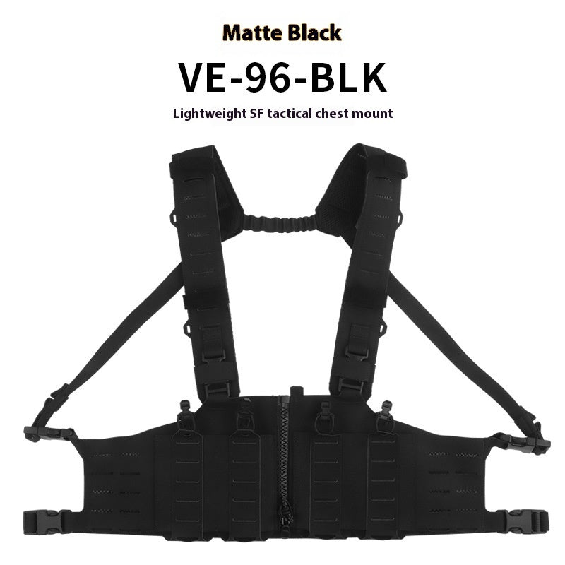 Lightweight SF Tactical Chest Hanging Zipper H-shaped Strap