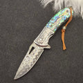 Damascus Steel Outdoor Folding Knife Portable Fruit Knife Sharp