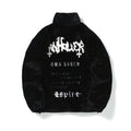 Stars Heart Embroidered Plush Thickened Cotton Padded Coat