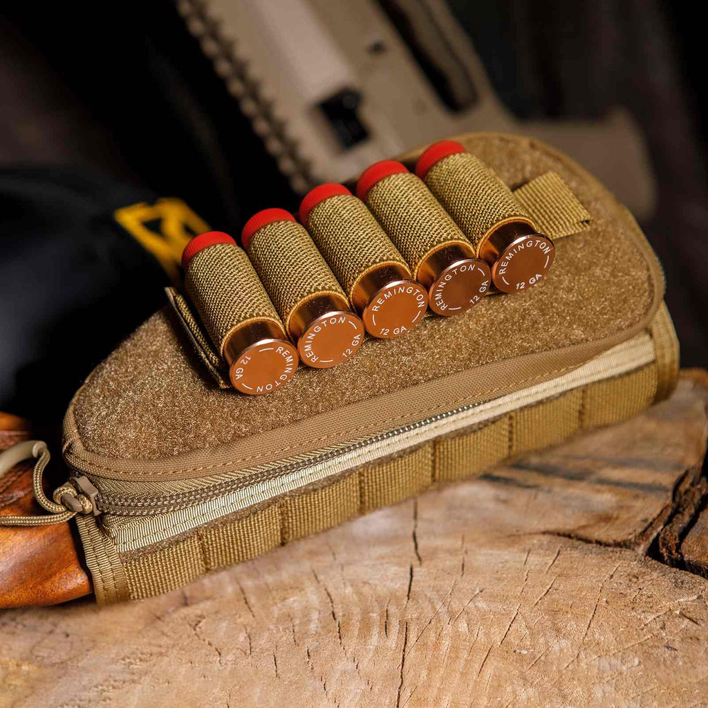 Tactical Gunstock Pouch Buttstock Shotgun Rifle Shell Holder