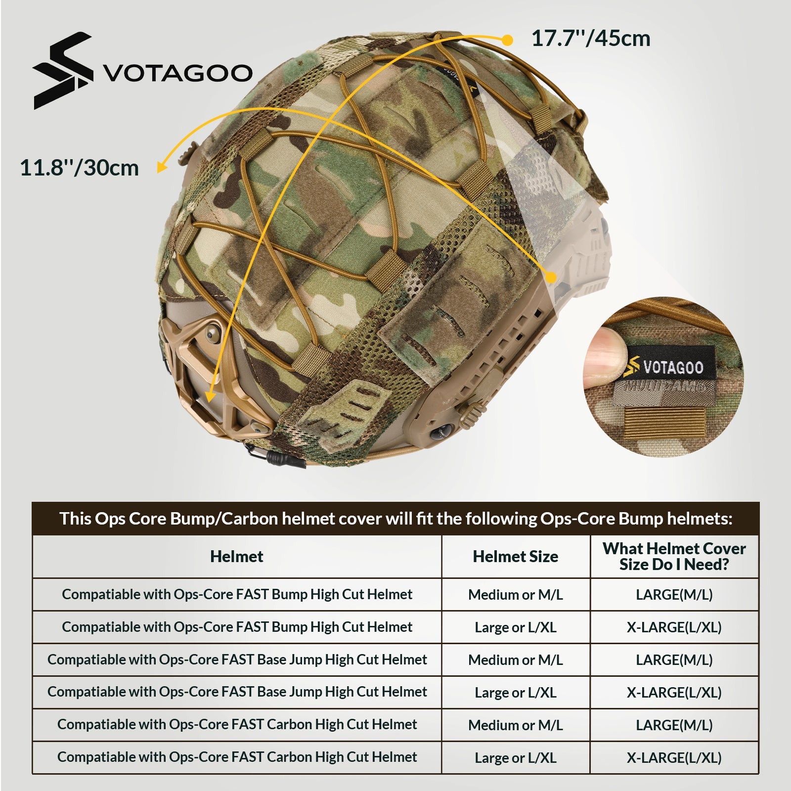VOTAGOO® Tactical Helmet Cover