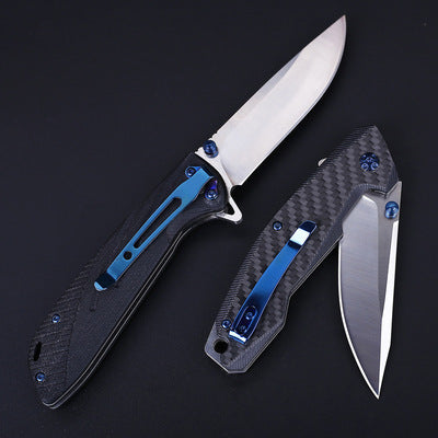 D2 Carbon Fiber Handle Folding Knife Sharp High Hardness Outdoor