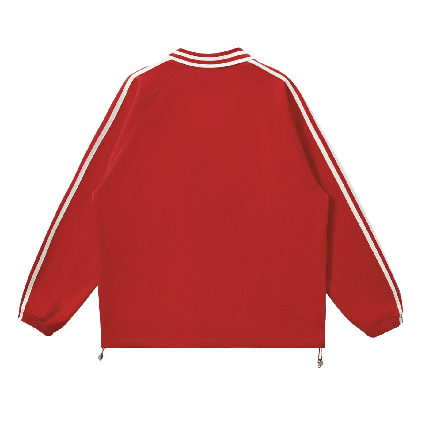 Skelly Contrast Striped Lapel Collar Sweatshirt