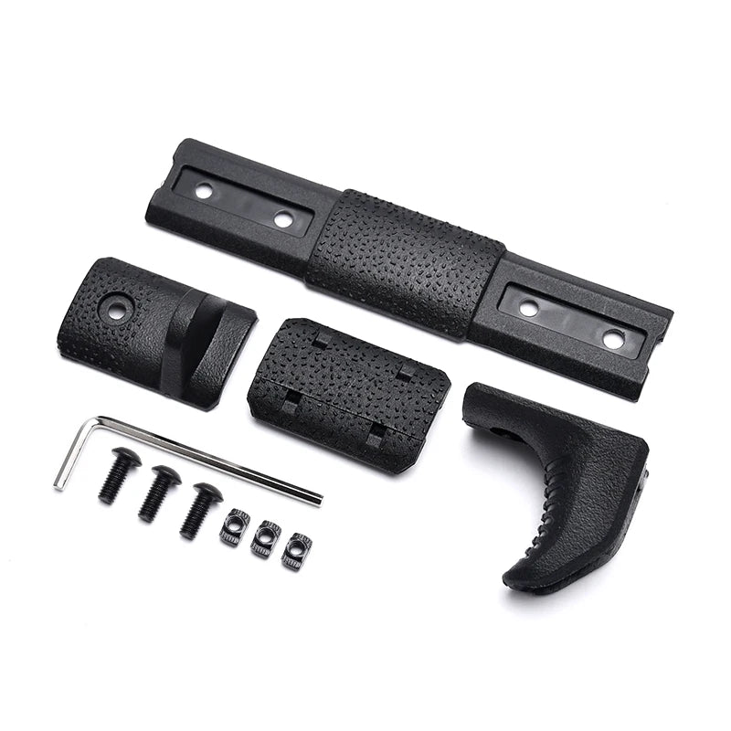 Tactical Hand Stop Kit 4-Piece Set for AR15 M4 Airsoft Fits 20mm Picatinny MLOK Keymod BCM