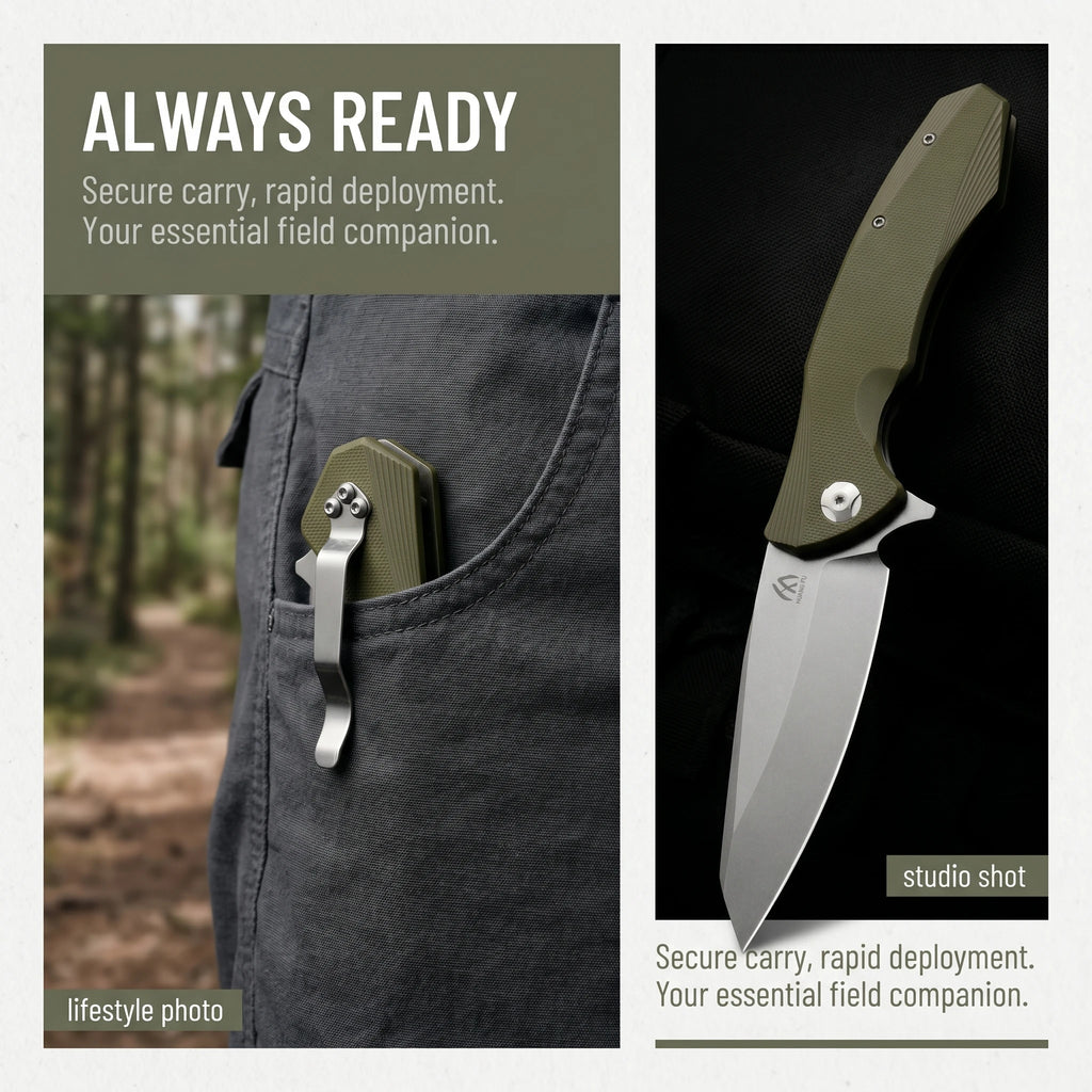 High quality folding knife, multifunctional tool, suitable for outdoor knives in various environments, men's gift