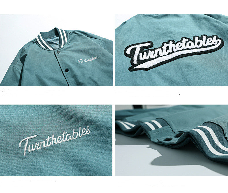 Embroidered Baseball Jacket Men's All-match Casual Towel Embroidered Jacket