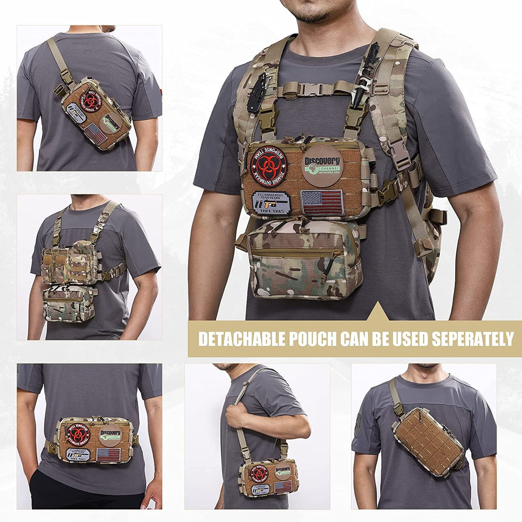 Tactical Chest Rig / Sub Abdominal Pouch Set