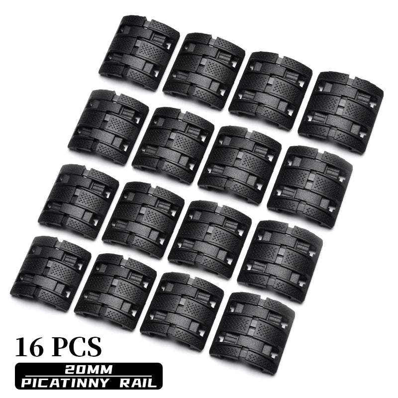 Tactical Hand Stop Kit 4-Piece Set for AR15 M4 Airsoft Fits 20mm Picatinny MLOK Keymod BCM