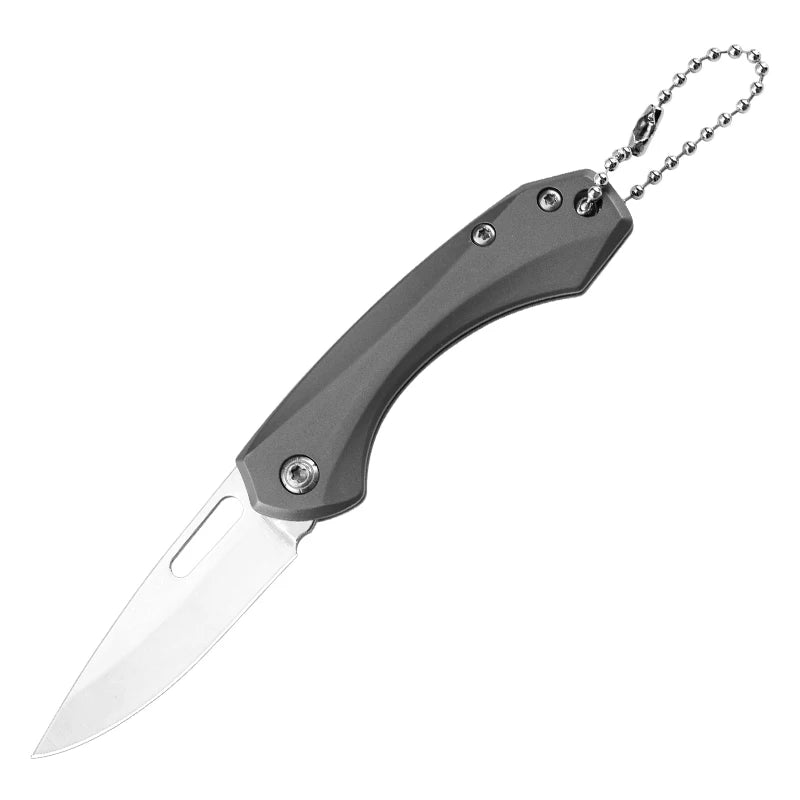 Lightweight Mini Titanium Folding Knife on Keychain for Outdoor Hunting, Camping, and Fishing - Perfect EDC Gift for Men